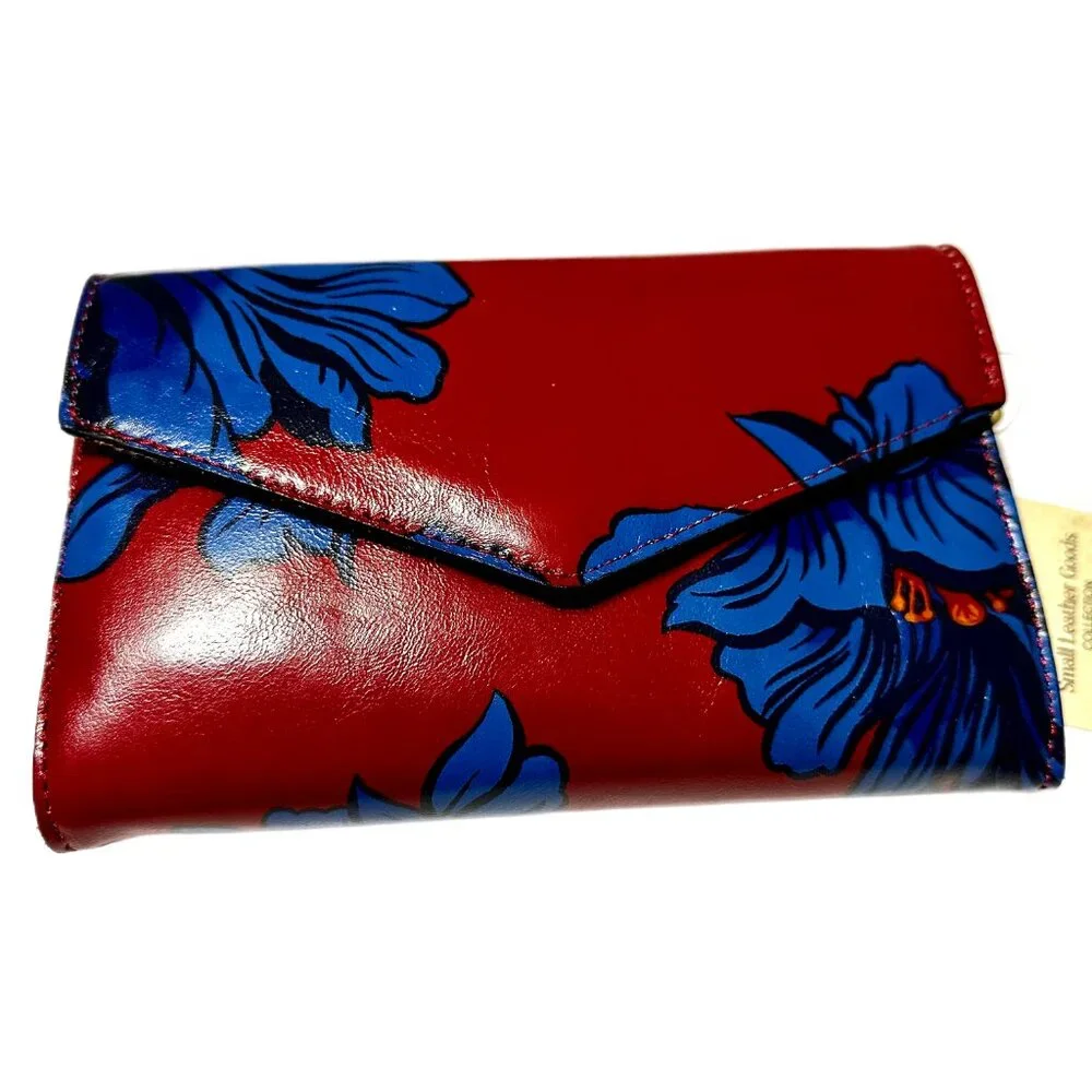 NWT Patricia Nash Kaisa Grecian Rose Leather Wristlet Wallet clutch - Picture 12 of 13